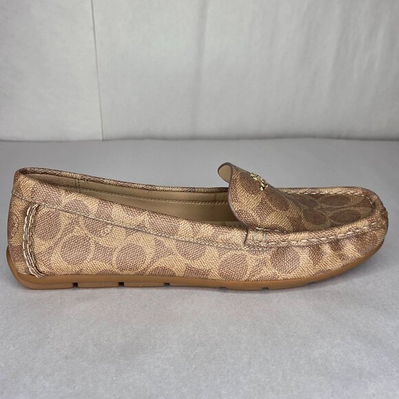 Coach Shoes - NWT Coach Women's Marley Driver Tan Logo  Loafers